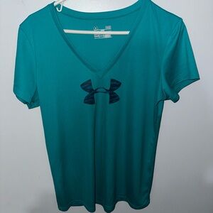Under Armour Teal V-Neck Short Sleeve Tee